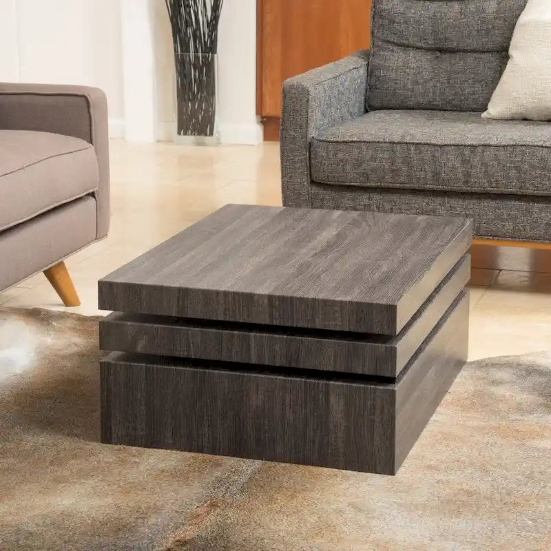Carson Rotating Wood Coffee Table by Christopher Knight Home