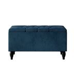 CraftPorch 2 Piece Bedroom Bench Set Velvet Wingback Upholstered Bed