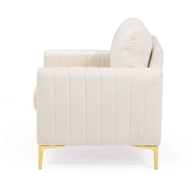 Upholstered Club Chair Accent Chair Velvet Arm Chair Comfortable Sofa Chair - See picture