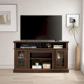Roomfitters Classic TV Media Stand, Modern Entertainment Console, Up to 65  TV, Open & Closed Storage Space